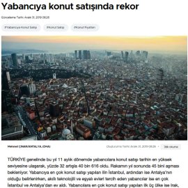 Hürriyet.com / Yabancıya konut satışında rekor