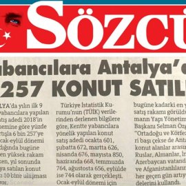 Sözcü Gazetesi / Yabancılara Antalya'da 6257 konut satıldı