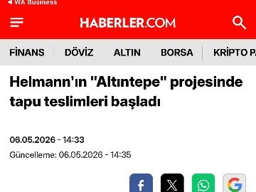 Haberler.com - Helmann AltınTepe Projesinde Tapu Teslimleri Başladı.