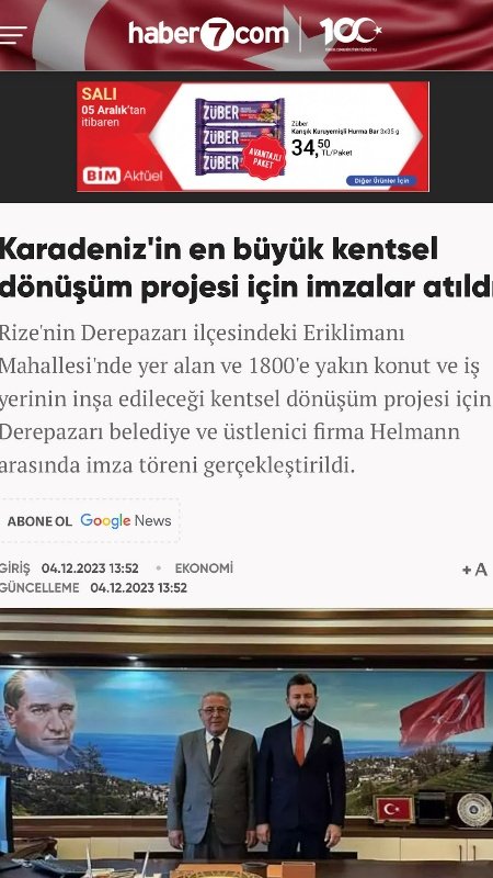 Haber 7 / Karadeniz'in En Büyük Kentsel Dönüşümü İçin İmzalar Atıldı