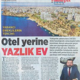 Milliyet Akdeniz / Otel yerine yazlık ev