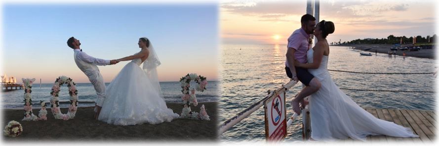 Beach Wedding at Sunset in Antalya