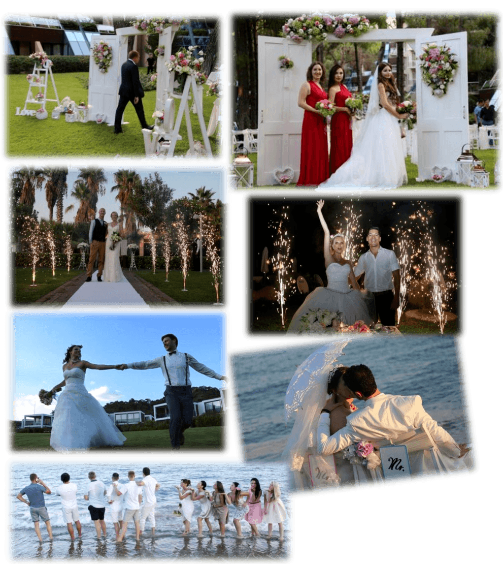 Wedding on the Green Area in Antalya