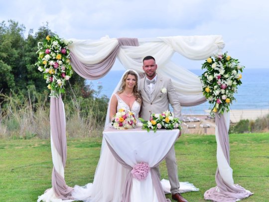 Civil Marriage Ceremony at the Hotel Beach in Antalya Türkiye