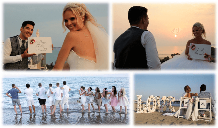 Beach wedding planner in Antalya Turkey