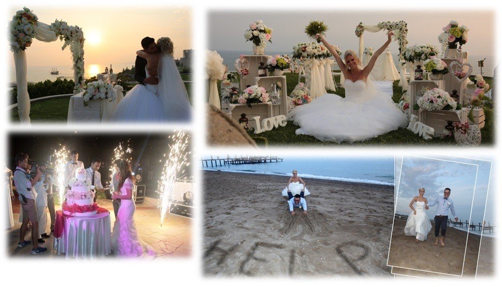 wedding in beach antalya