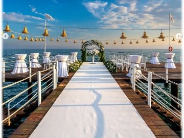 Wedding Ceremony at Pier in Antalya
