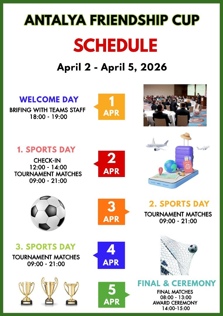 Antalya Friendship 2026 Schedule