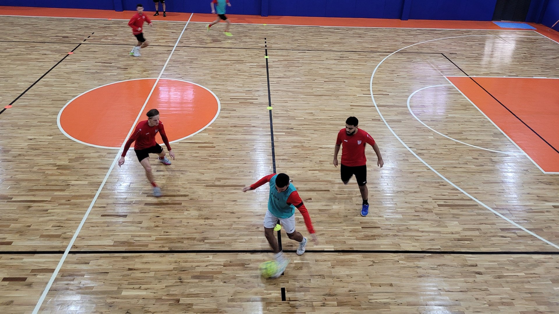 Futsal team training at Sports City Antalya indoor sports complex