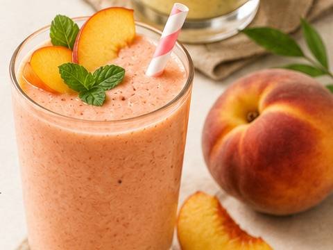 Muzlu, Şeftalili ve Ananaslı Smoothie