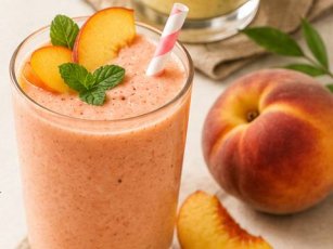 Muzlu, Şeftalili ve Ananaslı Smoothie
