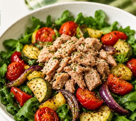 Fırın Sebzeli Ton Balıklı Salata