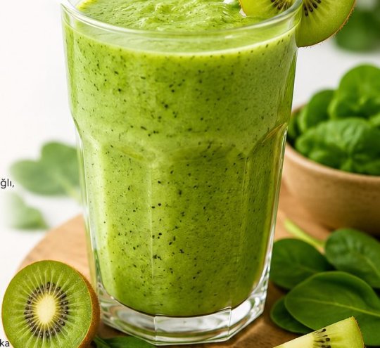 Kivili-Ispanaklı Smoothie