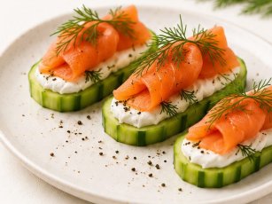 Ketojenik Kahvaltı: Labneli Salatalık Sandviçi