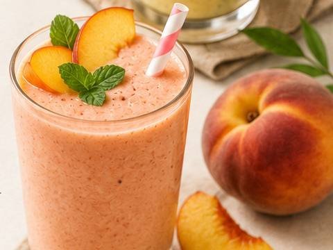 Muzlu, Şeftalili ve Ananaslı Smoothie tarifi