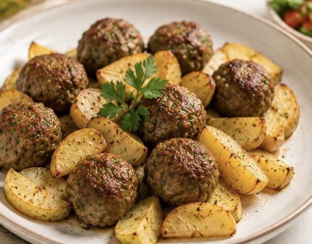 Fırında Patatesli Köfte tarifi