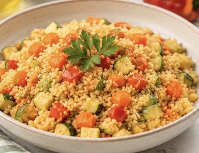 Mercimeksiz Sebzeli Bulgur Pilavı tarifi