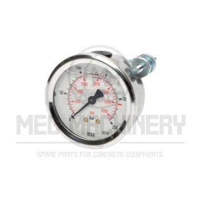 Putzmeister Spare Part - VACUUM GAUGE 250 BAR 016373006