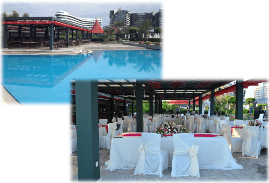 свадьба у бассейна в Анталии