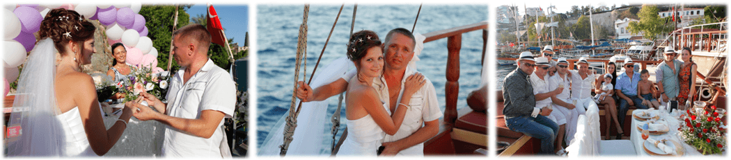 Свадьба на пирсе в Анталии