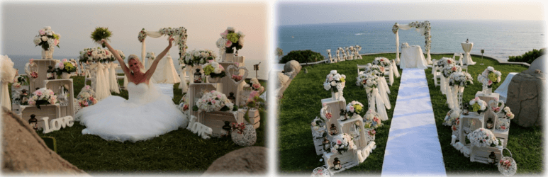 Romantische Hochzeit in der Türkei