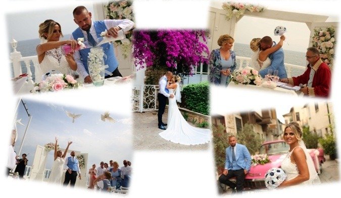 مراسم ازدواج پارسی در ساحل در آنتالیا