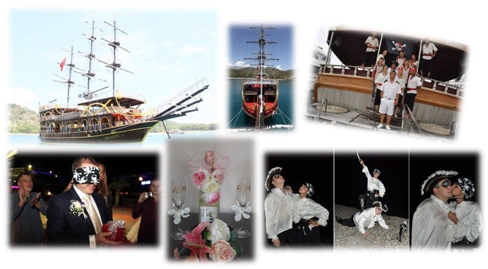 مراسم عروسی در قایق آنتالیا ترکیه