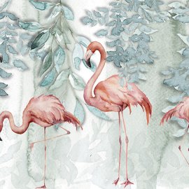 WG-182-fresh leaves flamingo garden