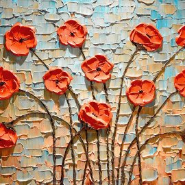 WG-408_3d Oil Painting Flower