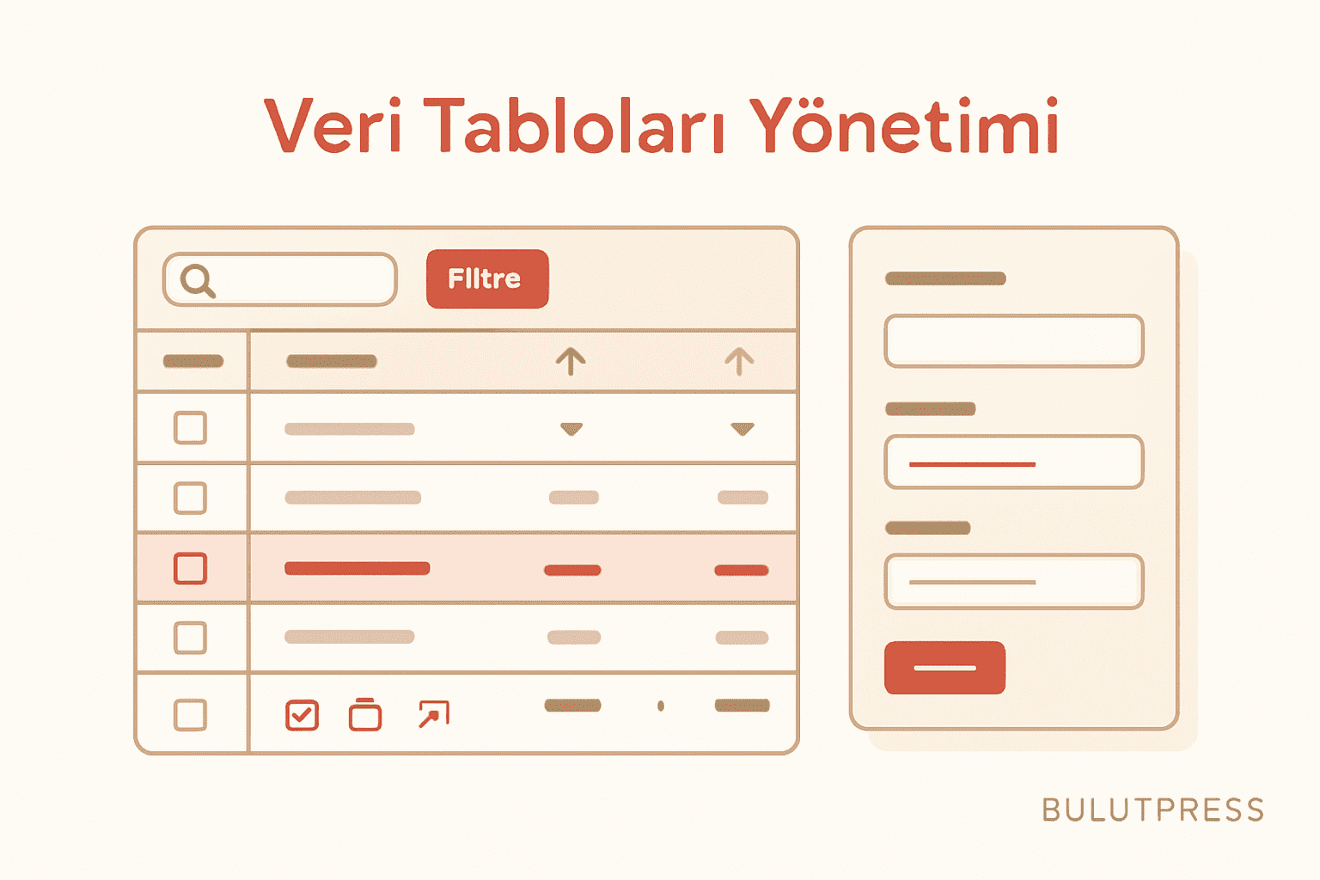 Veri Tablosu Tasarımı: Bulma, Karşılaştırma, Düzenleme, Toplu İşlem