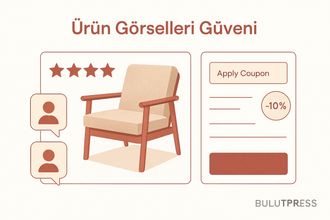 E-Ticaret Arayüzü: Görsel, Yorum, Kupon ve Sepet Onayı