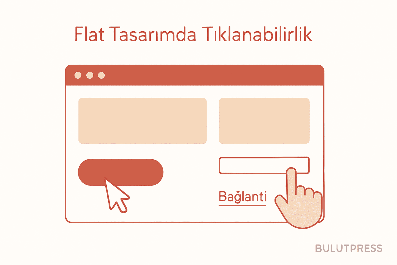 Düz arayüzlerde link ve buton nasıl ayırt edilir?