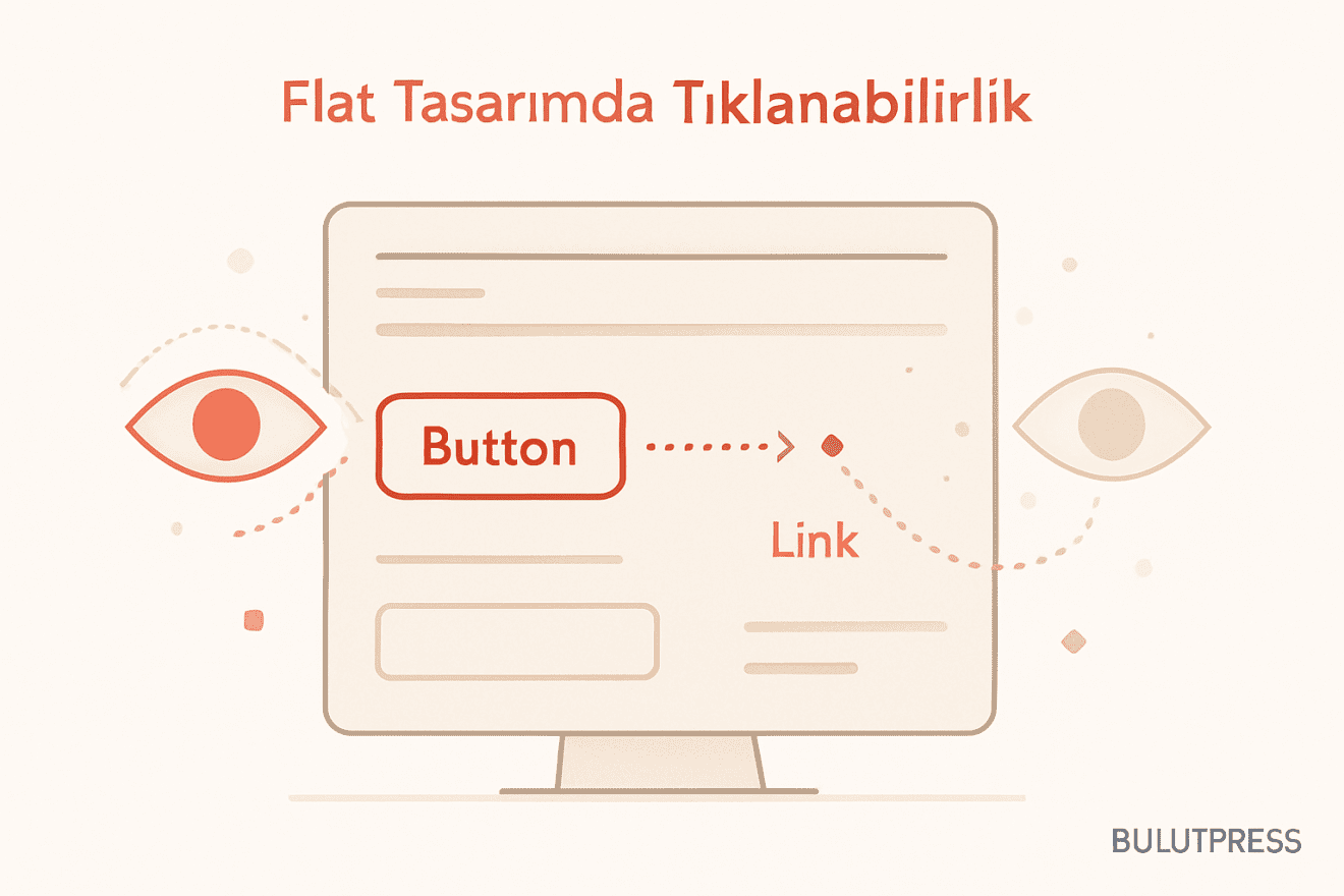 Flat UI'da tıklanabilirlik: yoğunluk, hover ve kontrast eşikleri