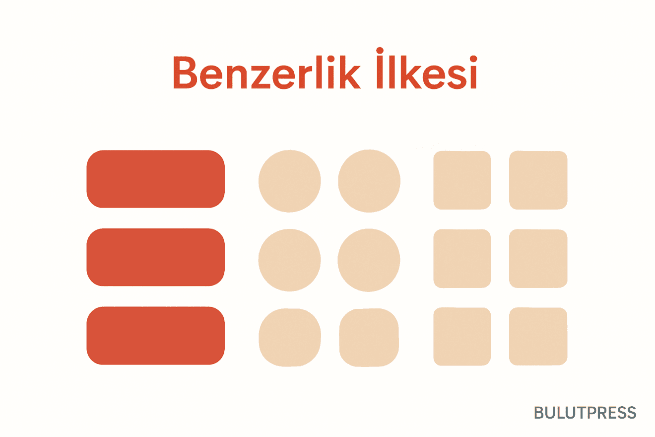 Gestalt Benzerlik İlkesi: Renk, Boyut ve Şekil Kararları