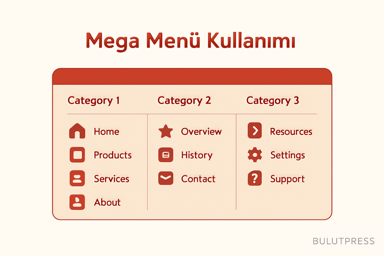 Mega Menü Tasarımında Hover, Klavye ve Mobil Kararları