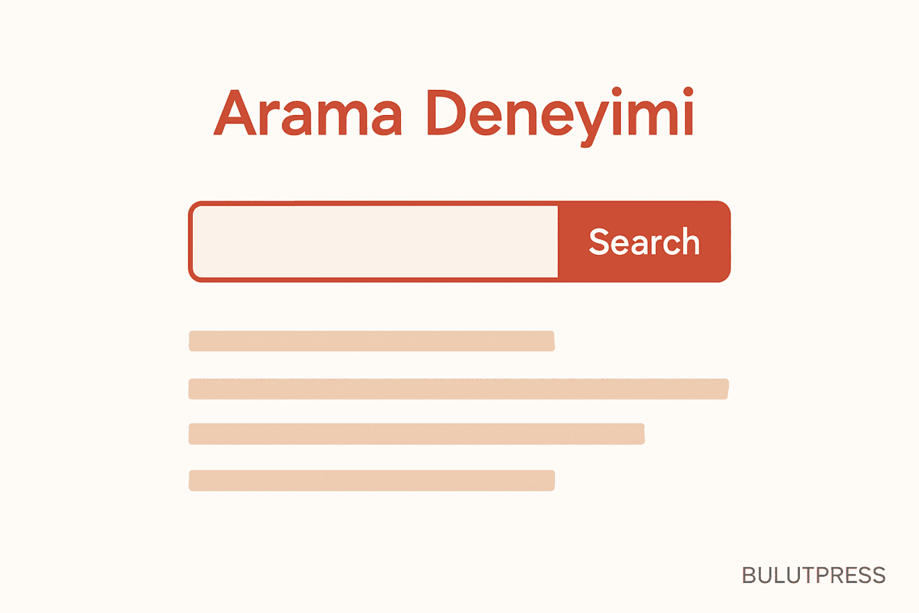 Site içi arama: kutu, etiket ve sonuç listesi kararları