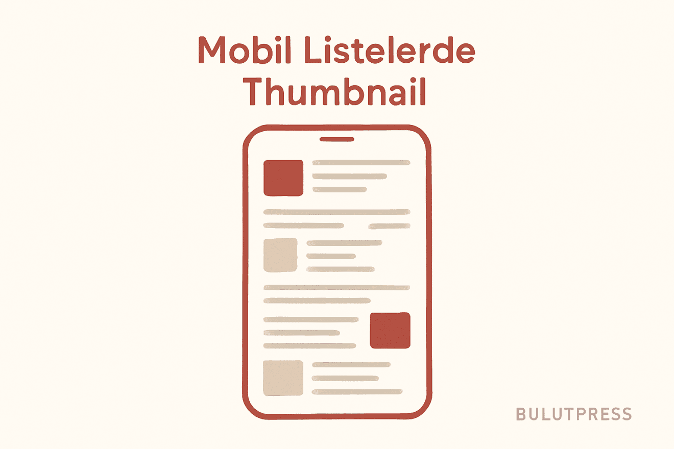 Mobil liste tasarımında küçük resim kullanımı ve yerleşimi