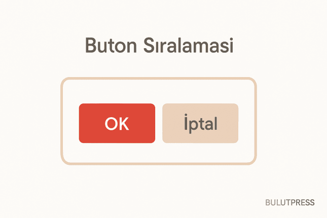 Diyalog Kutularında Buton Sırası: Tamam Solda mı, Sağda mı?