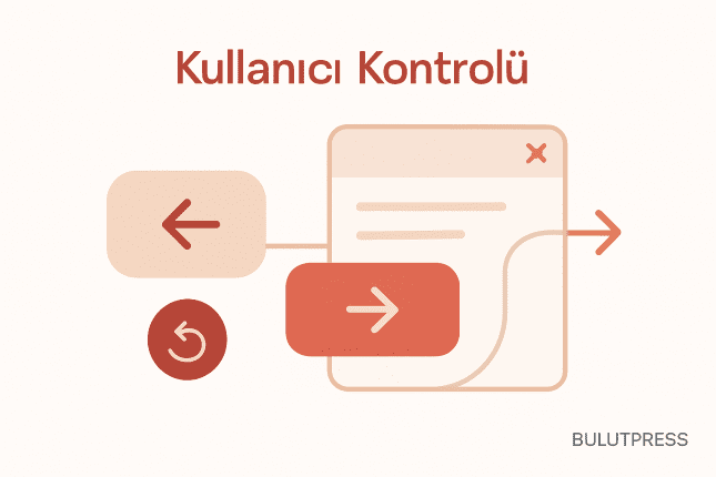 Kullanıcı Kontrolü ve Özgürlüğü: Geri Alma, İptal ve Çıkış