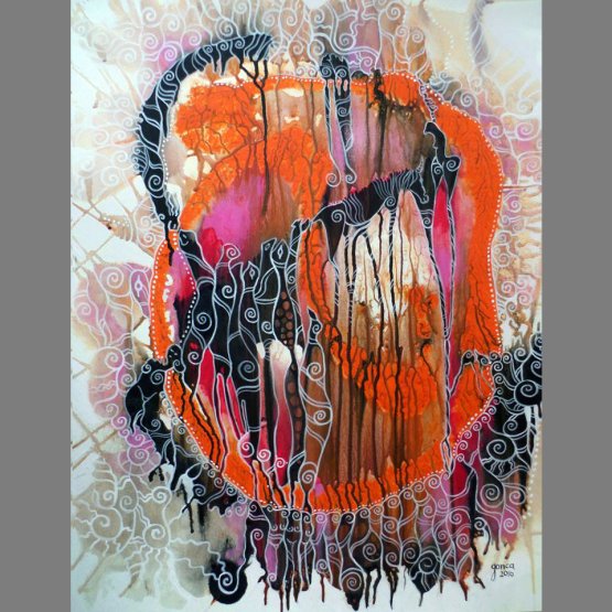 Together - Acrylic Painting On Paper