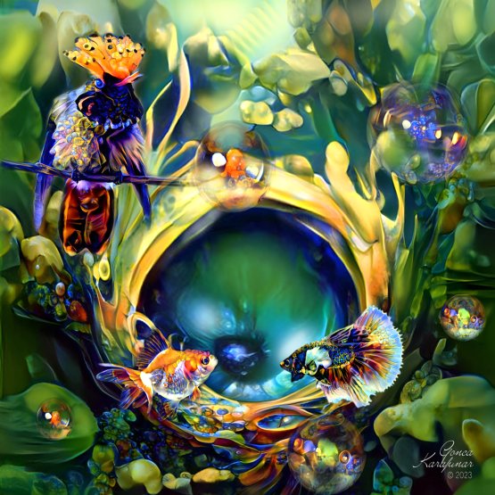 Peaceful - Digital Artwork On Nature And Animal