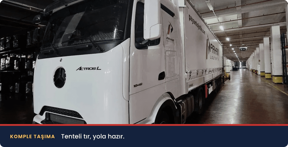 İstanbul Adana komple taşımacılık için tenteli tır