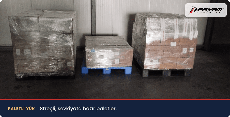 İstanbul Adıyaman ambar sevkiyatı için streçli ve paletli yük hazırlığı