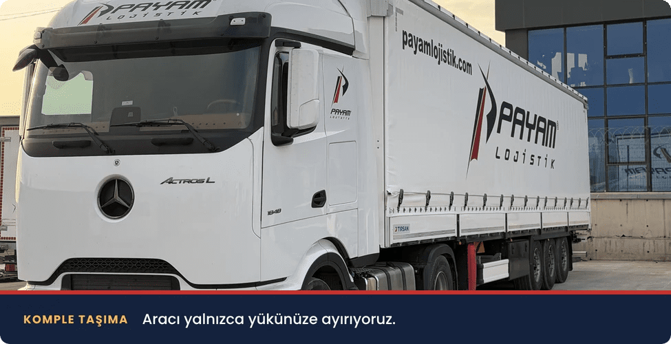 İstanbul Adıyaman komple taşımacılık için Payam Lojistik tenteli tır