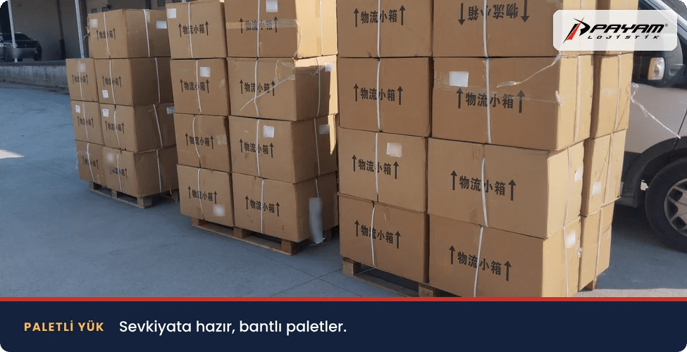 İstanbul Batman ambar sevkiyatı için bantlı ve paletli yük hazırlığı