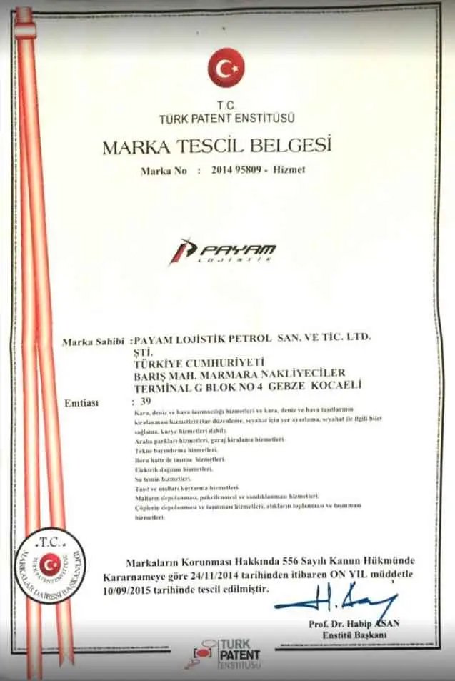 Marka Tescil Belgesi