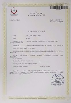 Sağlık Bakanlığı Ruhsatı