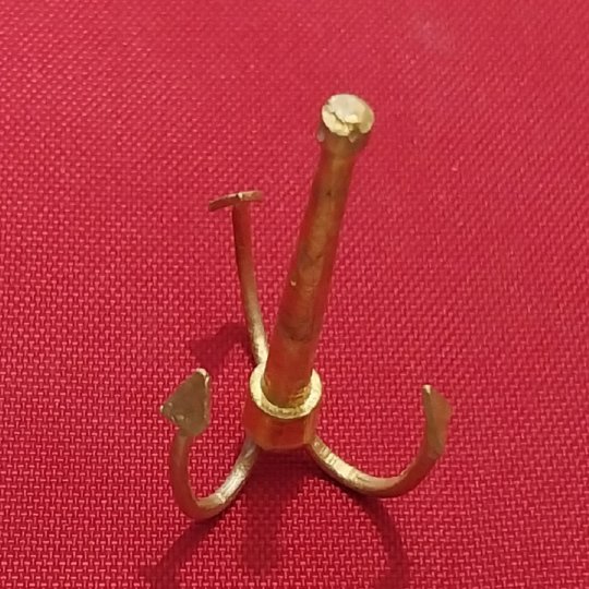 431 Bronz metal Çıpa 3 Kollu 36x24 mm