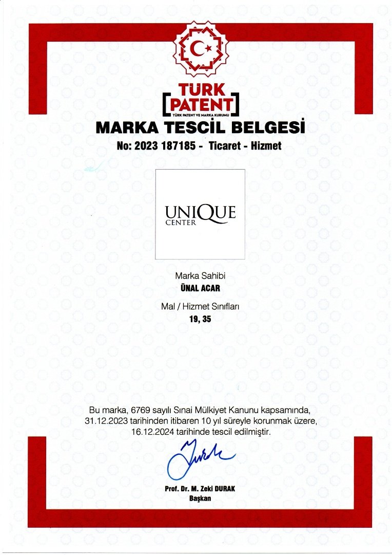 MARKA TESCİL BELGESİ