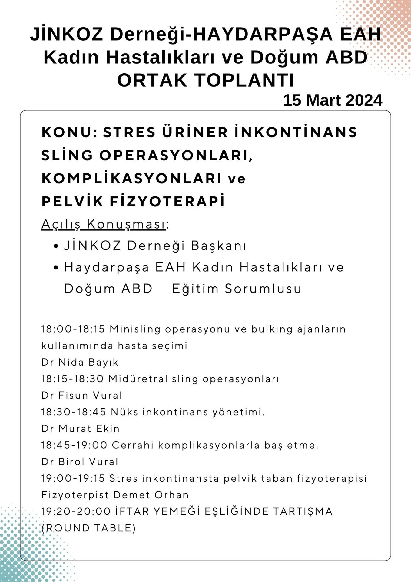 JİNKOZ DERNEĞİ-HAYDARPAŞA NUMUNE ORTAK TOPLANTISI 